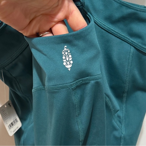 New Free People Movement Back It Up Jumpsuit Green Large L Yoga Workout Pilates - Picture 2 of 8